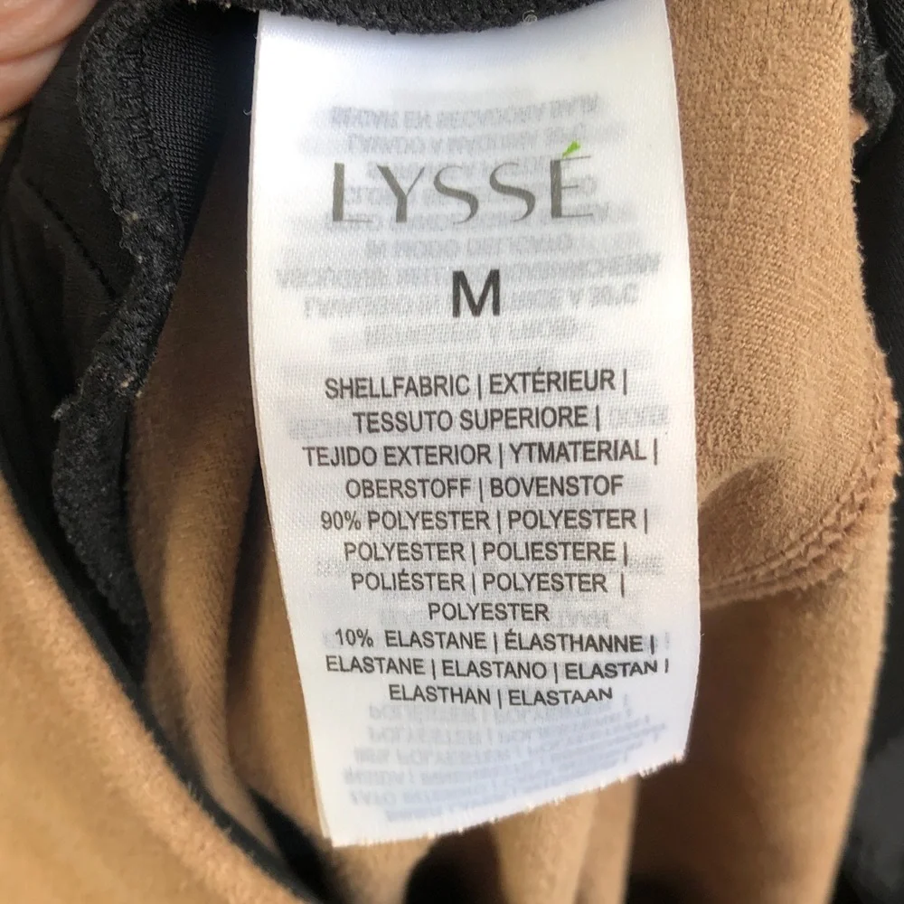 Lysse Ultra Control Tan Faux Suede Leggings - Picture 9 of 10